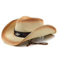 thumbnail image 1 of Sombrero de paja estilo vaquero para hombre y mujer, sombrero de ala de verano, personalizado, para vacaciones, playa, 2022, 1 of 3
