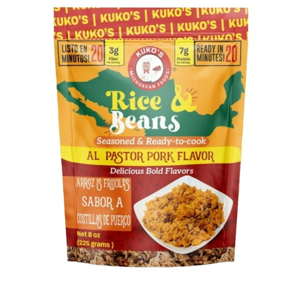 Al Pastor  Pork flavored rice & pinto beans Michoacan morisqueta arroz y frijoles pintos authentic delicious ready in 20 minutes