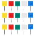 thumbnail image 2 of 100PCS Per Can Colorful Square Head Shape Push Pin Multi-colored Pushpins Painting Use Pin Map Tacks, 2 of 9