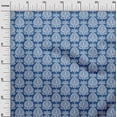 thumbnail image 3 of oneOone Cotton Cambric Medium Blue Fabric Asian Block Dress Material Fabric Print Fabric By The Yard 42 Inch Wide, 3 of 5