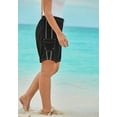 thumbnail image 3 of Swim 365 Women's Plus Size Contrast-Trim Long Boardshort, 3 of 3