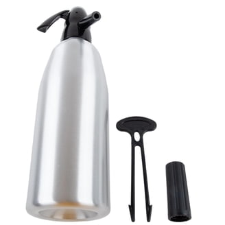Mysoda Woody Sparkling Water Maker, Black, Wood Composite, 1L Bottle Included, No CO2 Cylinder