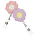 thumbnail image 6 of Baluue Badge Clips Retractable Sunflower Shape Abs 2Pcs, 6 of 8