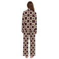 thumbnail image 3 of FORMRS Womens Pajama Set Long Sleeve Top and Pants with Pockets Soft Comfy Lounge Sleepwear, Sizes S-2XL, Checkered Stars Pattern, 3 of 7