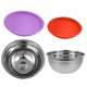 thumbnail image 5 of 2 tazones de acero inoxidable para ensalada y huevos con tapa (colores surtidos), 5 of 5