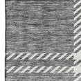 thumbnail image 4 of HomeRoots 674313 5 x 8 ft. Gray & Ivory Plaid Transitional Washable Machine Made Rectangle Area Rug with UV Protection, 4 of 9