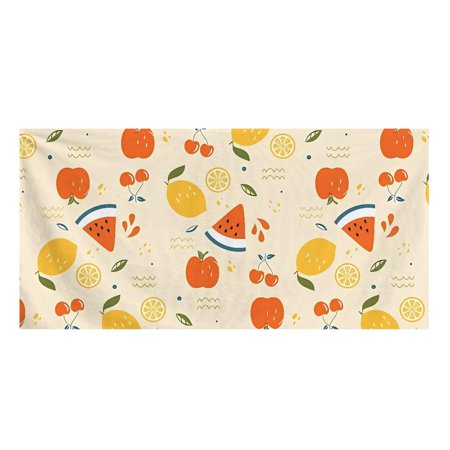 Vodetik Store Summer Fruits Bath Towels Watermelon Spa Towels Soft Absorbent Beach Towels 29.5×59in