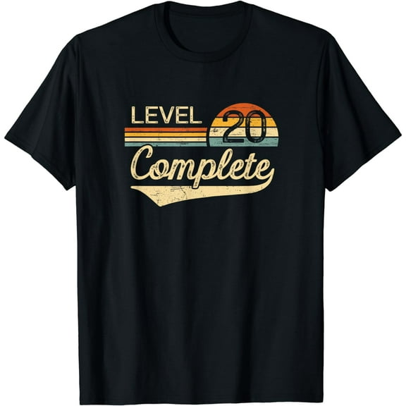 Level 20 Complete Vintage 20th Wedding Anniversary T-Shirt