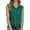 Green, variant on Elegant Sleeveless Button Front Solid Blouse For Tailored Collar Shirt With Clean Front Design Lightweight Breathable Summer Top