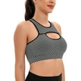 thumbnail image 5 of FANNYC Sexy Racerback Sports Bra For Women Seamless High Impact Support Yoga Sports Bra Padded Mesh Stretch Running Active Gym Workout Fitness Tank Tops With Removable Cups,XS-XL, 5 of 8