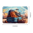 thumbnail image 3 of KLL Colorful Travel Luggage Gear Print Front Door Mat Indoor Outdoor Entrance, Non-Slip Mat All-Weather Doormat Indoor Outdoor Rug Patio Porch Entryway Mat, 23.6''x15.7'', 3 of 7