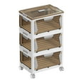 thumbnail image 1 of yuksok Boîte de Rangement Pliable Organisateur de Rangement Empilable Vêtements Polyvalents avec Roues 3 Couches, 1 of 9
