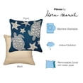 thumbnail image 3 of Liora Manne Marina Turtle And Stars Indoor Outdoor Decorative Pillow Navy, 3 of 5