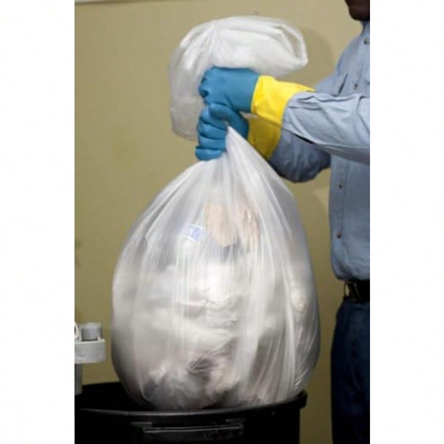 33 Gallon Clear Trash Bags - 33" x 39" - 1.5 MIL (eq) - Heavy Duty Industrial Liners Clear Garbage Bags for Recycling, Contractors, Storage, Outdoor, 1 Count (Pack of 100)