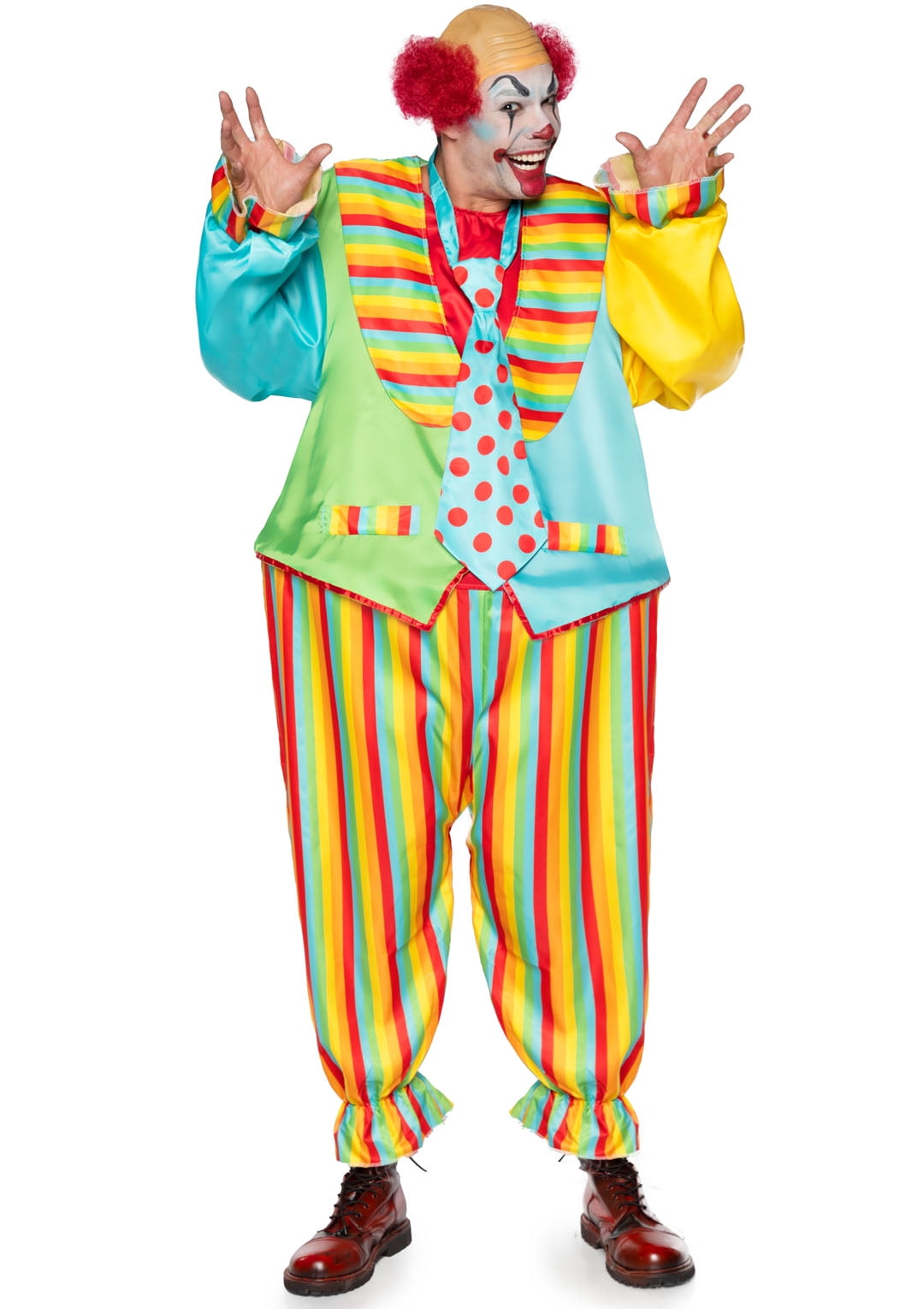 Details about   Adult Circus Funny Clown Sets Men's Clown Character Costume for Christmas Party