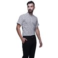 thumbnail image 2 of BESTMAN Chemises à Manches Courtes à Col Mandarin pour Hommes Chemise en Coton à Boutons, 2 of 5