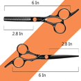 thumbnail image 2 of Kit de tijeras para cortar el cabello con tijeras de entresacar profesionales, cuchillas de acero inoxidable para peluquería, hogar y mascotas., 2 of 5
