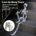 thumbnail image 2 of 3FT Posable Halloween Skeleton with LED Eyes & Creepy Sound, Haunted House Props for Front Lawn, Graveyard Decorations, Lifelike Skeleton Model, 2 of 7