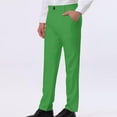 thumbnail image 5 of Men's Slim Fit Dress Pants - Classic Straight Leg Flat Front Casual Business Work Pants with Pockets, 5 of 6