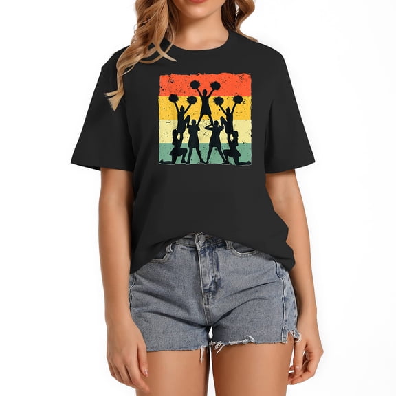 Cool Cheerleader Art Cheerleading Cheer Squad Team Stylish Women's Top with Graphic Print and Comfortable Fit