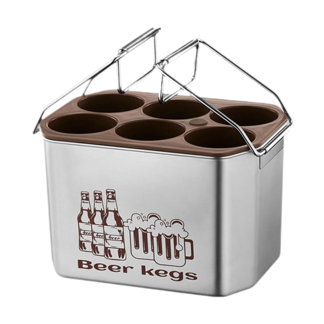 Portabotellas para de cerveza, carrito enfriador de cerveza, soporte para botellas de agua, soporte para botellas, fútbol, Hockey, Fitness, Plata