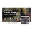 thumbnail image 4 of Mezclador de Audio Portátil de 6 Canales, Consola de Mezclas, Tarjeta de Sonido con Interfaz USB y Alimentación Fantasma de 48 V (Conector Estadounidense), 4 of 5