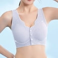 thumbnail image 5 of Wdgfv Womens Front Buckle Lace Edge Seamless Movement Yoga Sleep Large Cup Comfort Support Bra for Daily Wear, 5 of 8