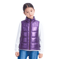 thumbnail image 4 of IKALI Girls Puffer Vest Kids Winter Jacket Lightweight Clothes with Pockets Purple 3-12 Years, 4 of 7