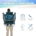 thumbnail image 6 of Gymax 4PCS Folding Backpack Beach Chair Reclining Camping Chair w/ Storage Bag Blue, 6 of 10