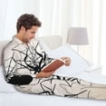 thumbnail image 6 of Picia Spiders On The Web 1 Pattern Men’s Long-Sleeve Sleepwear Set - Soft 2-Piece Loungewear with Pockets, Comfy PJs for Relaxing Nights-Large, 6 of 7
