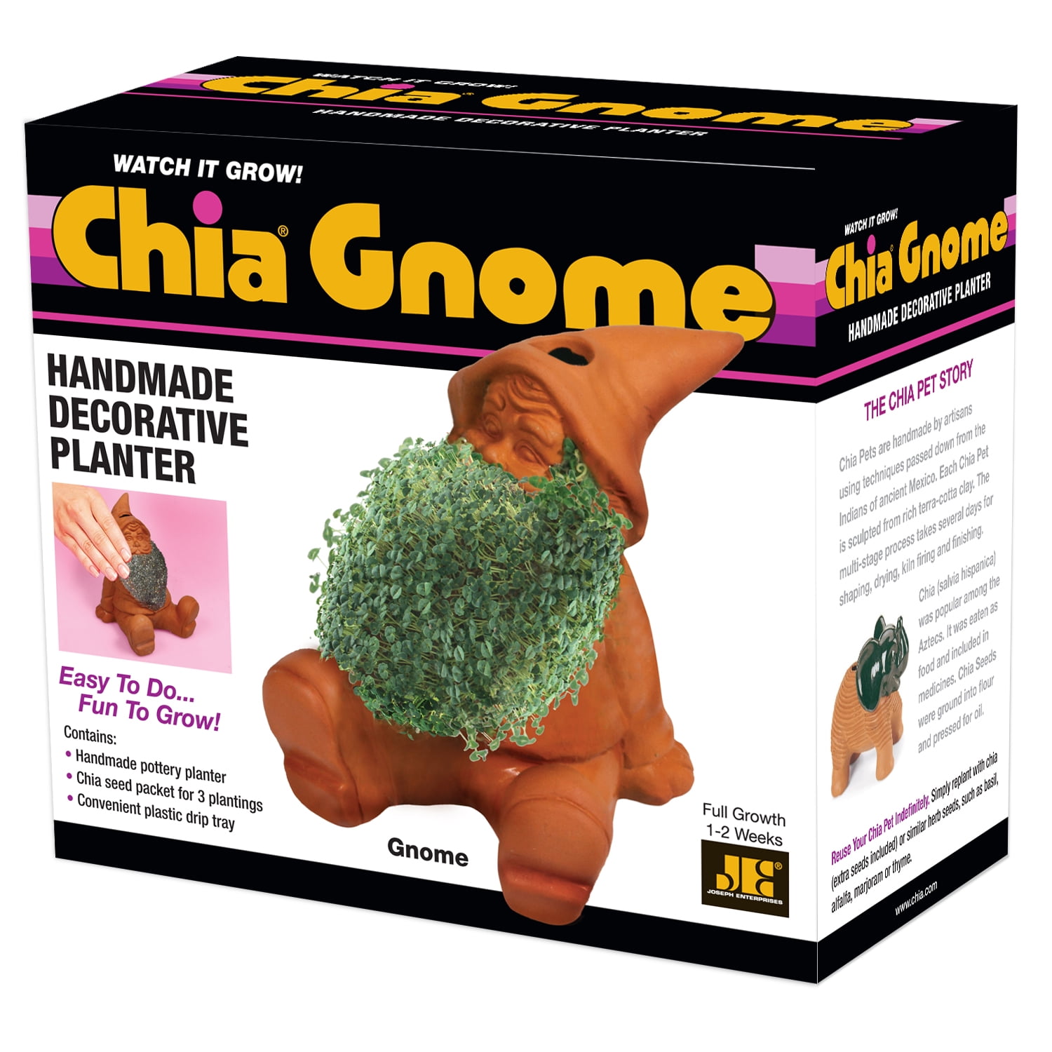 Chia Pet Gnome - Decorative Pot Easy to Do Fun to Grow Chia Seeds Novelty Gift