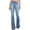 A-Light Blue, variant on Women's High Rise Bootcut Jeans Flared Wide Leg Denim Pants High Waist with Pockets and Button Closure