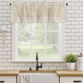 thumbnail image 5 of Boho Floral Tile Rod Pocket Curtain Valance, Vintage Beige Sounthwest Middle Century Farmhouse Window Valance for Living Room, Bedroom, Kitchen 42"W x 12"L, 5 of 8