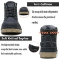 thumbnail image 4 of Mens Snow Boots Waterproof Womens Outdoor Hiking Shoes Ankle Sneakers Lace Up Anti-Slip, 4 of 7