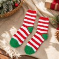 thumbnail image 5 of Women Christmas Fuzzy Slipper Socks, Plush Fluffy Cozy Home Sleeping Socks, Soft Warm Winter Indoor Socks, Assorted Holiday Theme Designs, Perfect Stocking Stuffer for Holiday Season H, 5 of 5