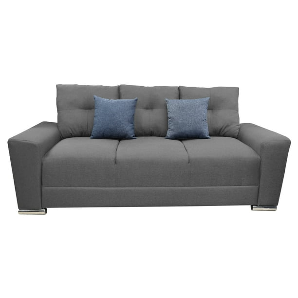 Sofa El Bazar Store Suecia Lino Gris Oxford 3 plazas, Modular, Moderno, Sala