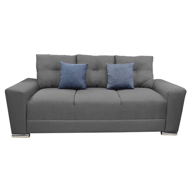 Sofa El Bazar Store Suecia Lino Gris Oxford 3 plazas, Modular, Moderno, Sala