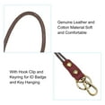 thumbnail image 4 of Uxcell 19 Inch Leather Lanyard Leather Rope Wristlet Bracelet Keychain Wrist Strap Dark Red 4 Pack, 4 of 5