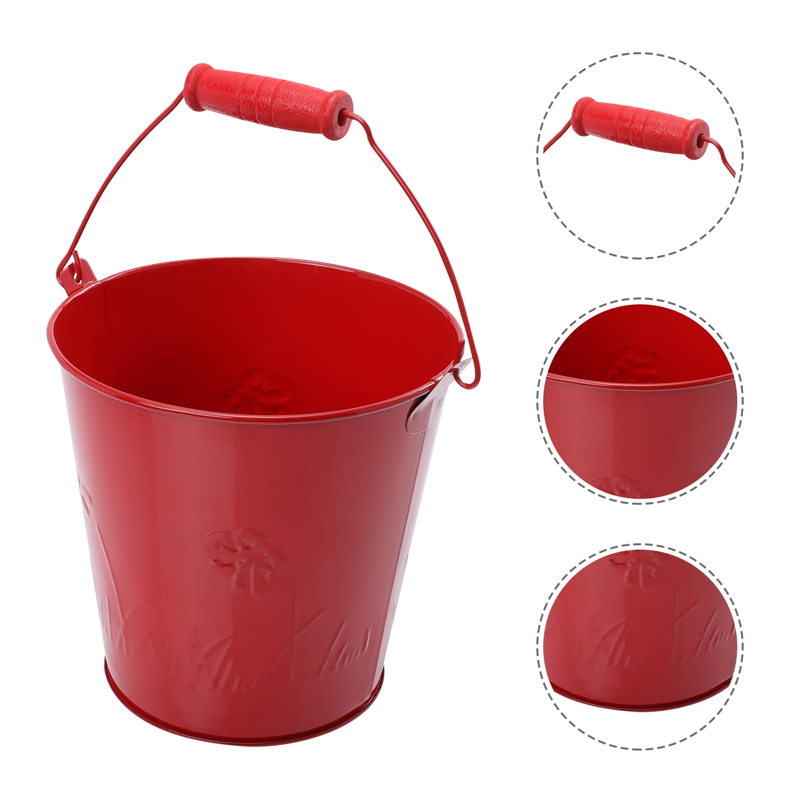 5pcs Drum Mini Beach Bucket Metal Flower Pot planters Party Favors Bales  for Decoration Bucket Planter Garden Decorations Small Metal Pail Iron