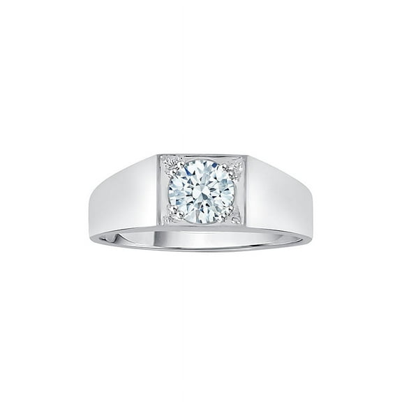 Diamond Solitaire Men's Ring in 10K Gold (1 cttw) (I-Color, SI3-I1 Clarity)