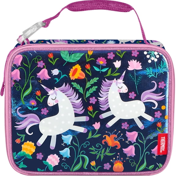 Thermos Kid's Reusable Soft Lunch Box, Unicorn Blooms