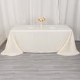thumbnail image 3 of Efavormart 90x132" IVORY Wholesale Rectangle Polyester Round Corner Tablecloth Linen Wedding Party Restaurant Tablecloth, 3 of 10