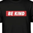thumbnail image 3 of Teelocity Be Kind Red Bar Graphic T-Shirt (2XL - Standard Fit, Black), 3 of 4