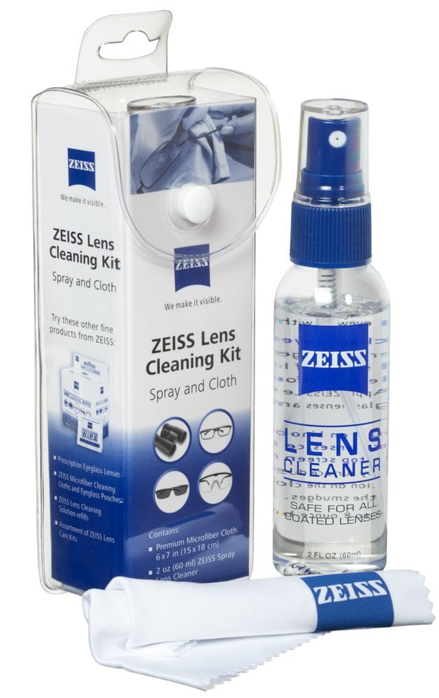 Zeiss Lens Cleaning Kit Portable 2Oz Spray/Microfiber Cloth/10 Wipes