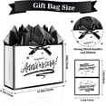 thumbnail image 2 of Happy Anniversary Bag with Tissue Papers and Card, White Black  Bag with Ribbon for Men Women Anniversary Party Supplies (), 2 of 6