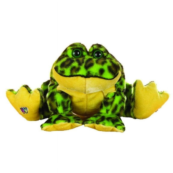Webkinz - BULL FROG Green/Yellow Spotted Frog 8" Plush (With Sealed Code) BONUS 1 PACK TRADING CARDS