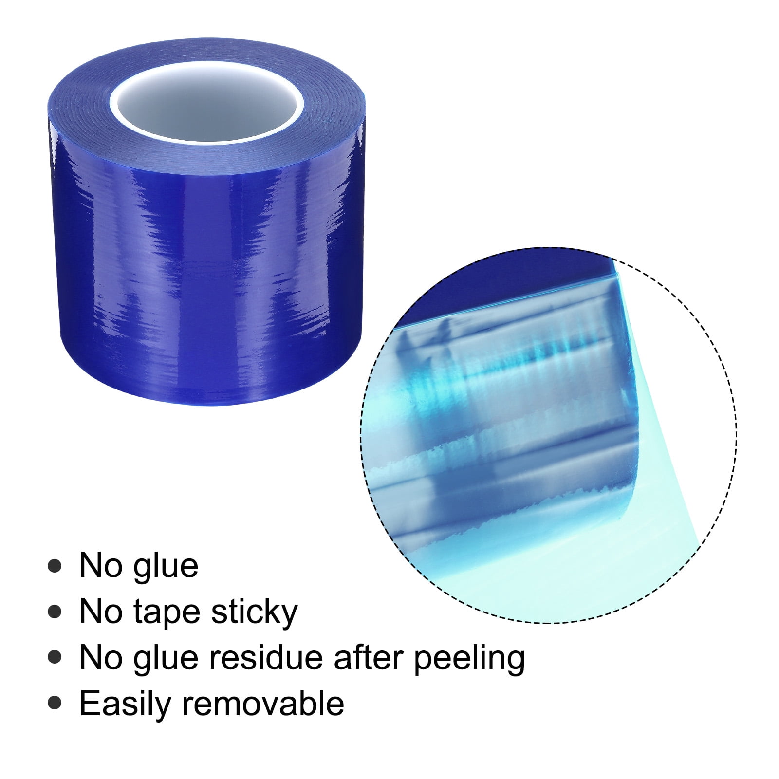 Unique Bargains PE Protective Film for Aluminum Doors and Surfaces Protection Blue 4.33" x 656Ft