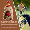 thumbnail image 2 of Funda de Peluche Capibara de Cumpleaños para Cabeza de Palo de Golf, 2 of 4