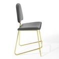 thumbnail image 3 of Ponder Performance Velvet Counter Stool Gray, 3 of 8