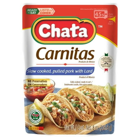 Chata Pork Carnitas Pouch, 8 oz, Pack of 1